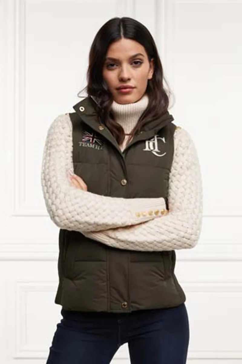 Holland Cooper Team Gilet Ladies in Khaki-1
